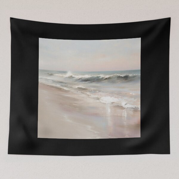 Item preview, Seaside Serenity Impressionist Art Beach Pastel Painting designed and sold by DigiNook.