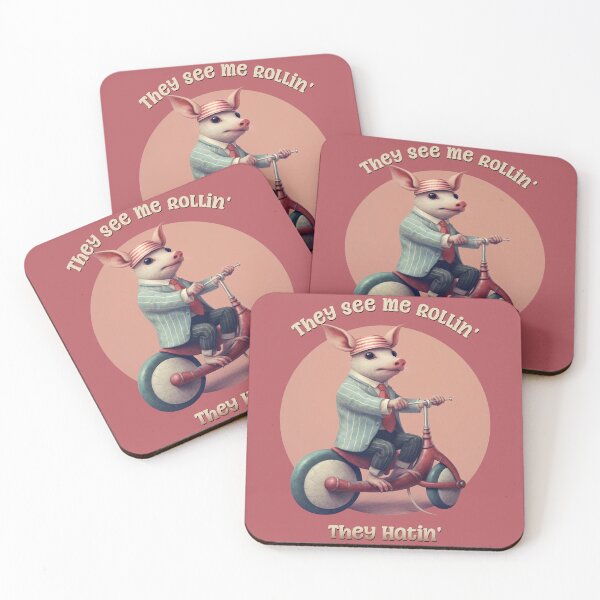 Item preview, They See Me Rollin', They Hatin' Pink Piglet designed and sold by danielliamgill.