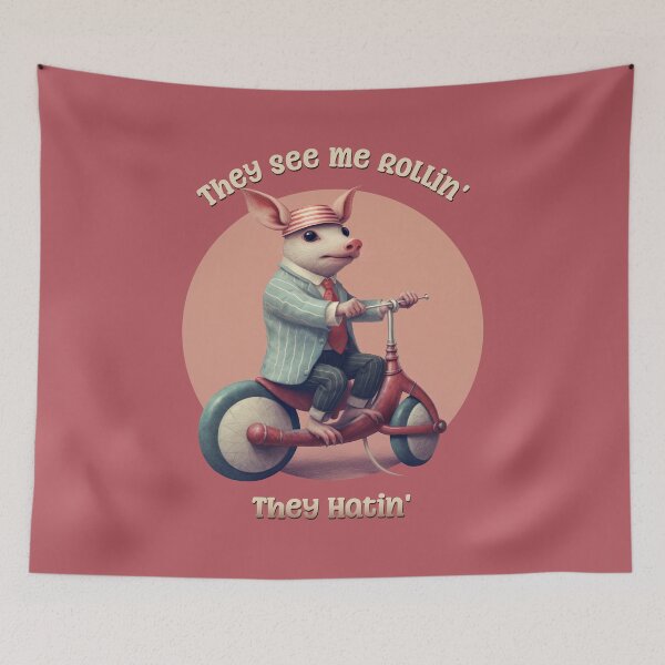 Item preview, They See Me Rollin', They Hatin' Pink Piglet designed and sold by danielliamgill.