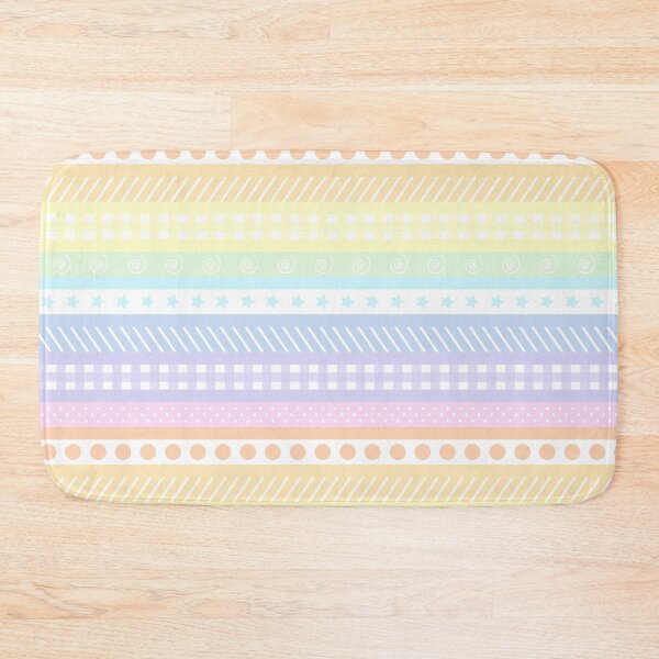 Item preview, Pastel rainbow washi style  stripes - horizontal designed and sold by LittleBettyMakes.