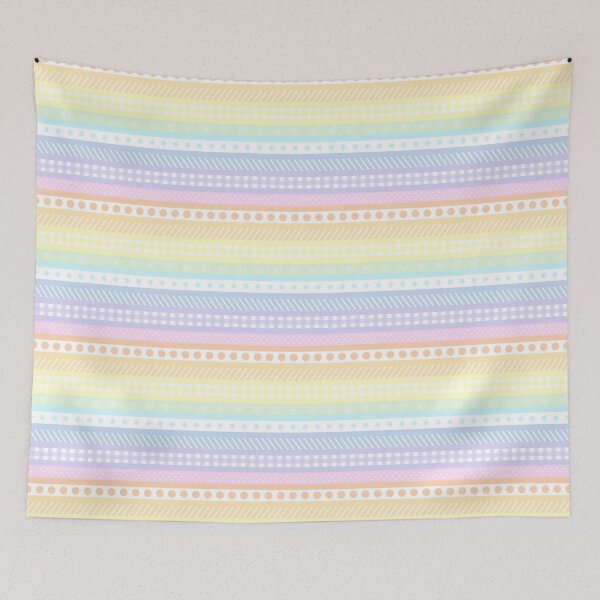 Item preview, Pastel rainbow washi style  stripes - horizontal designed and sold by LittleBettyMakes.