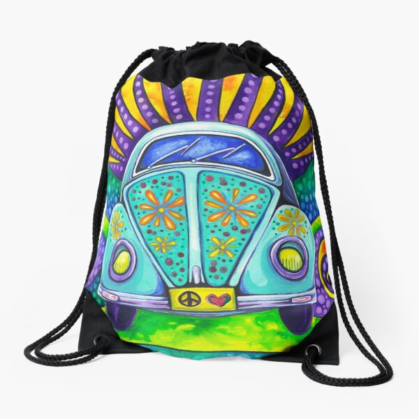 Flower Power Drawstring Bag