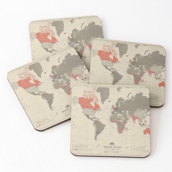 Item preview, Vintage British Empire World Map (1892) Old Colonies of England Atlas designed and sold by BravuraMedia.