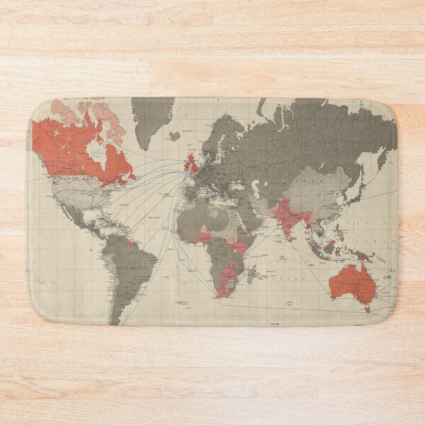 Item preview, Vintage British Empire World Map (1892) Old Colonies of England Atlas designed and sold by BravuraMedia.
