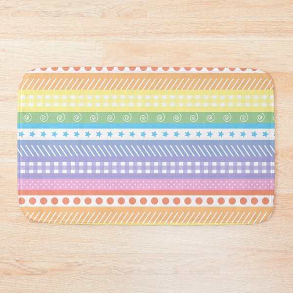 Item preview, Bright pastel rainbow washi style stripes - horizontal designed and sold by LittleBettyMakes.