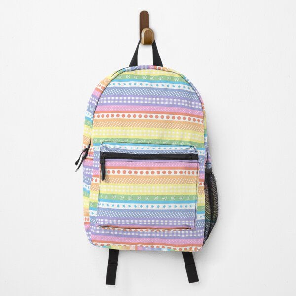 Item preview, Bright pastel rainbow washi style stripes - horizontal designed and sold by LittleBettyMakes.