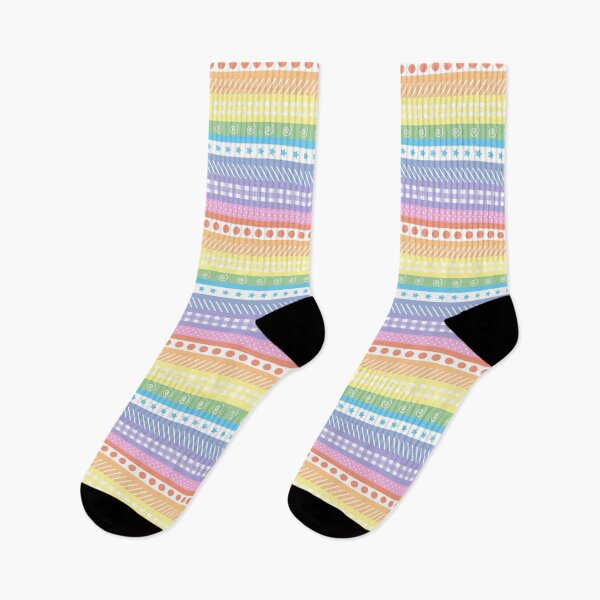 Item preview, Bright pastel rainbow washi style stripes - horizontal designed and sold by LittleBettyMakes.
