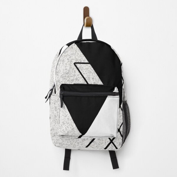 Item preview, Black And White Ash Grey Triangular Colorblock designed and sold by inquestyle.