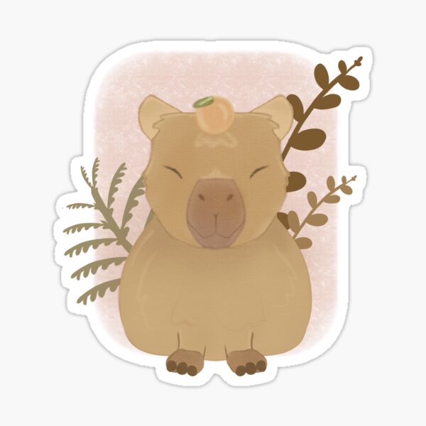 Botanical Capybara Sticker
