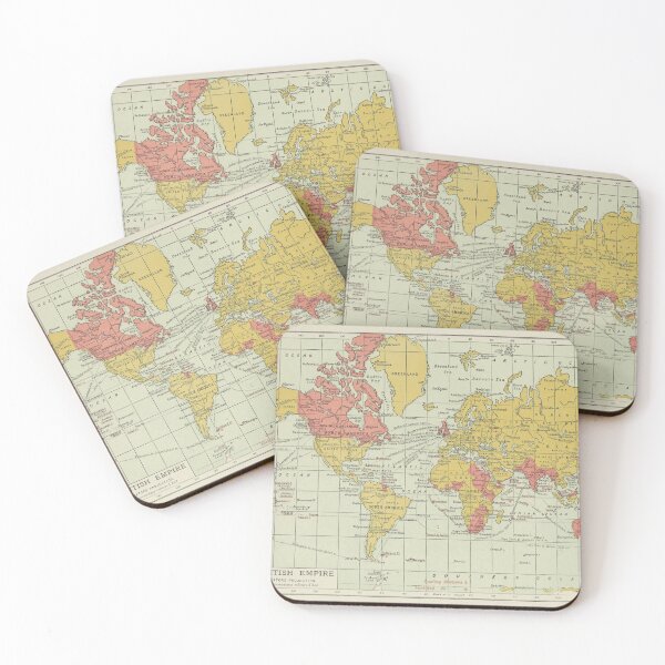Item preview, Vintage British Empire Map (1915) Old Colonies of England Atlas designed and sold by BravuraMedia.