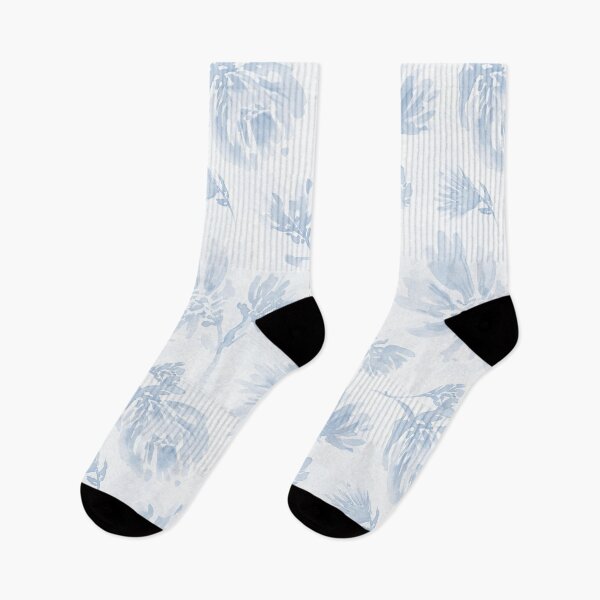 Item preview, light blue flowers watercolor designed and sold by marufemia.