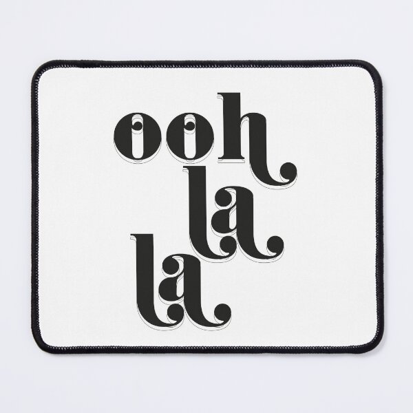 Item preview, Ohh la la black and white typography quote French phrase designed and sold by HoneymoonHotel.