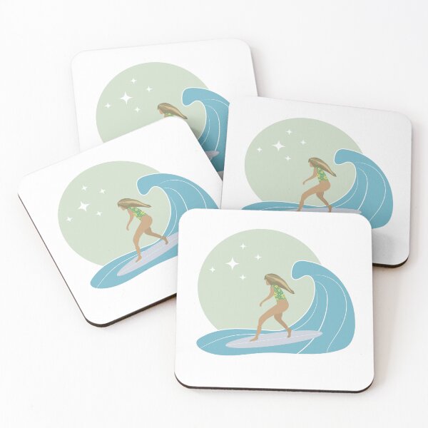 Item preview, Surfer Girl Riding a Wave designed and sold by derbyks.