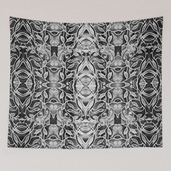 Item preview, Silver Gray Watercolor Pattern Batik Style designed and sold by Irina Sztukowski.