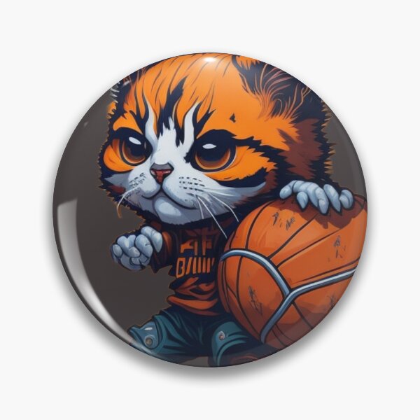 Item preview, Hoops and Whiskers: Cute Basketball Playing Kitten Design designed and sold by harperjg.