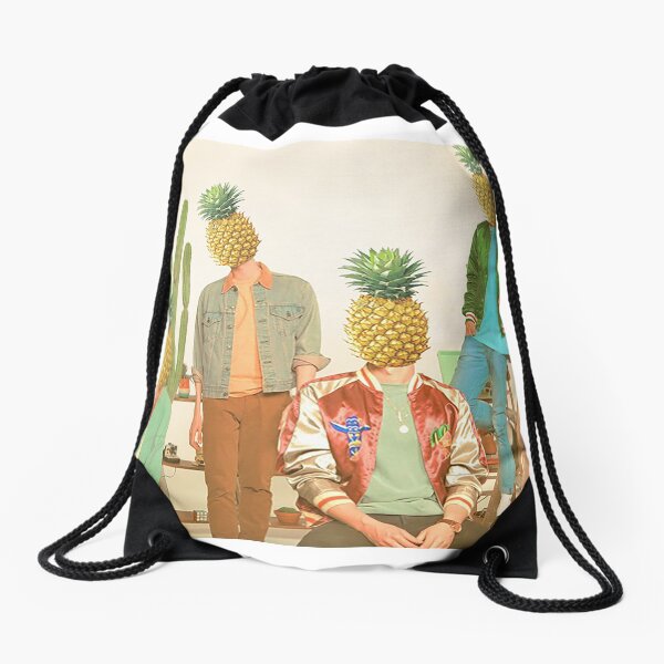 Pineapples Are My Head Drawstring Bag