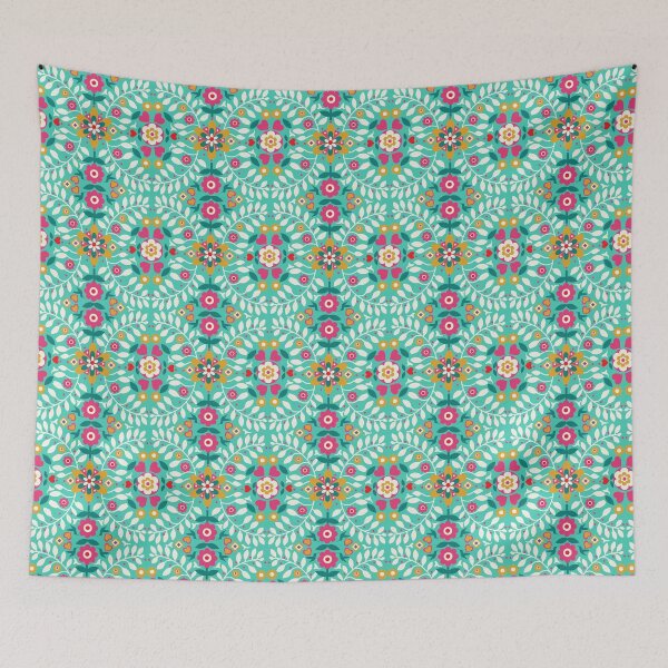 Item preview, Folk Flowers designed and sold by HelenaRoberts1.