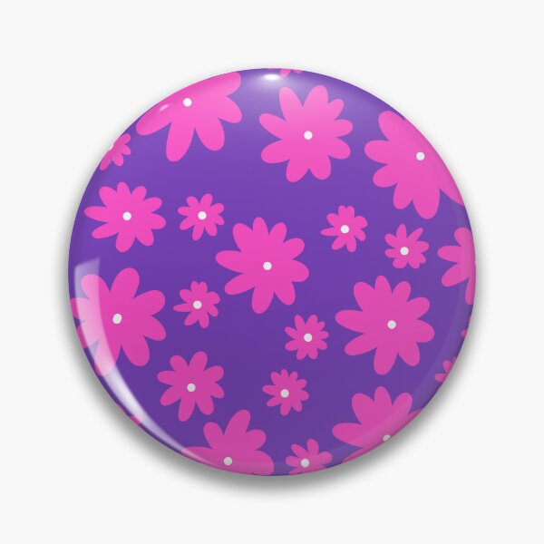 Item preview, Barbiecore Hot  Pink Floral - Purple designed and sold by Una Somerville.
