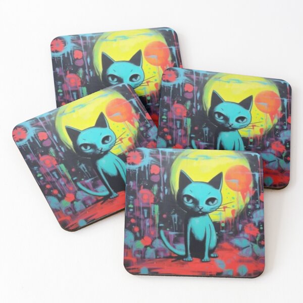 Item preview, Blue Garden Graffiti Cat designed and sold by aginlow.