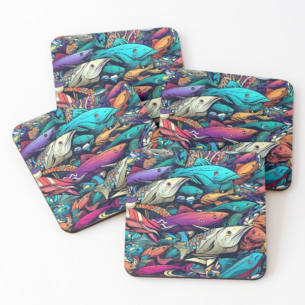 Item preview, Fishy Doodle Pattern designed and sold by Desfix.