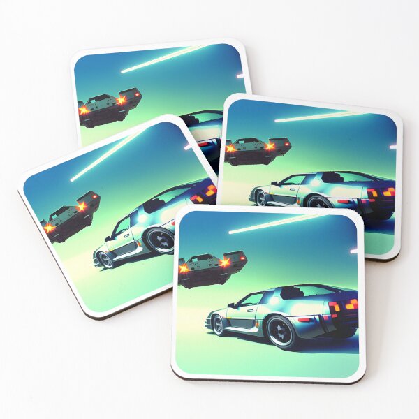 Item preview, retrowave synthwave car race designed and sold by rosesondesign.