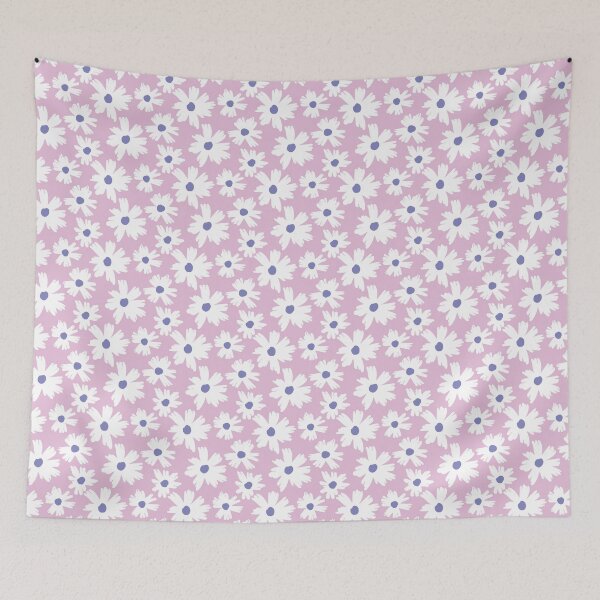 Item preview, pink purple white daisy designed and sold by inkbearblue.