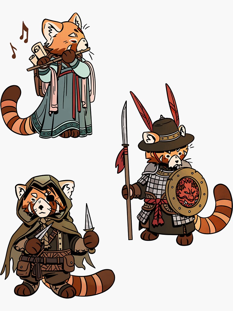 Red Panda Adventurers 1  Sticker for Sale by Sam Bowne