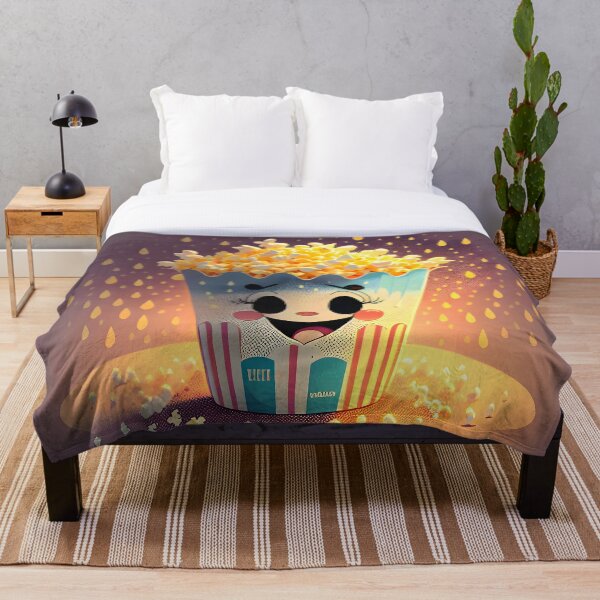 Item preview, Happy Popcorn cartoon  designed and sold by WhatTheTrendsDo.