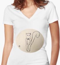 Squirrel - Écureuil - Martin Boisvert Women's Fitted V-Neck T-Shirt