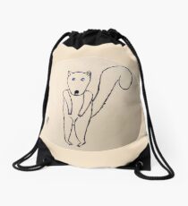 Squirrel - Écureuil - Martin Boisvert Drawstring Bag
