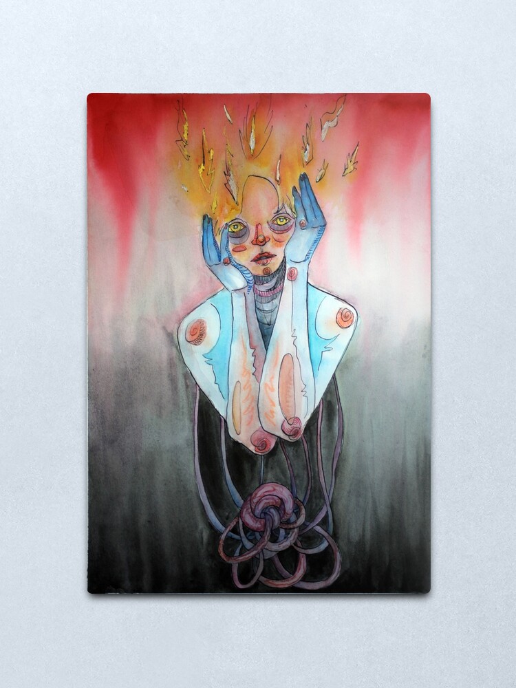 Alternate view of Fire Mind Metal Print