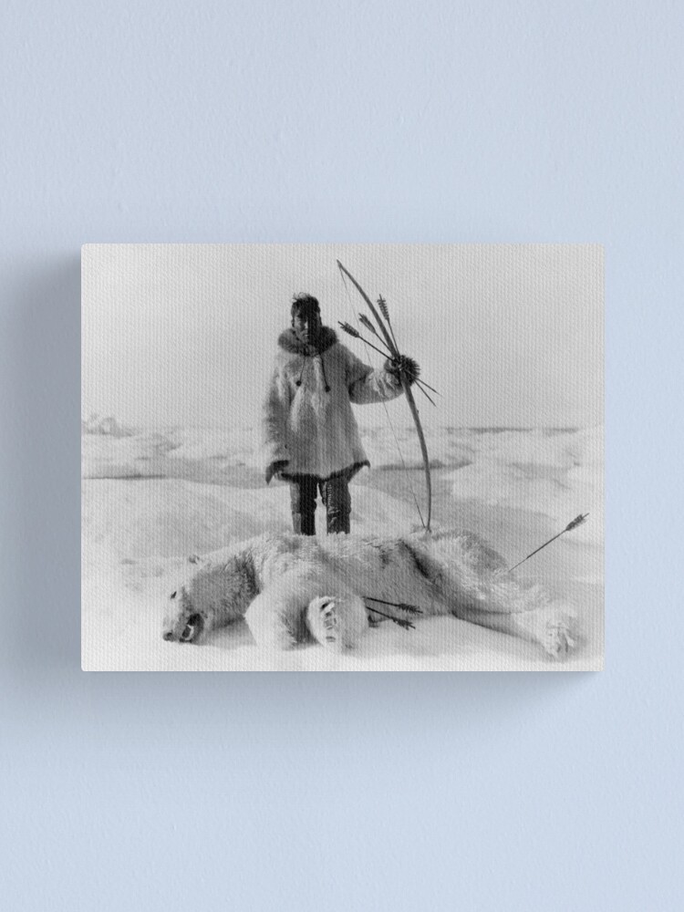 Inuit Hunter 1924 Canvas Print for Sale by Daniel Hagerman