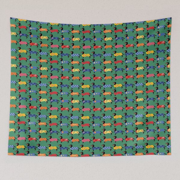 Item preview, Green Sausage Dogs  designed and sold by HelenaRoberts1.