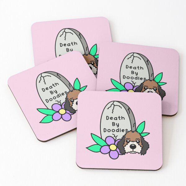 Item preview, Dog grooming death by doodles sticker cute funny designed and sold by Aswood25.