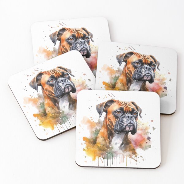 Item preview, BoxerLove Watercolor Artwork - Loyal Canine Breed designed and sold by DooodleGod.
