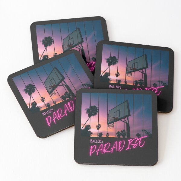 Artikelvorschau, BALLER'S PARADISE Basketball-Aktiv-T-Shirt mit kalifornischem Strandmotiv und Sonnenuntergang entworfen und verkauft von LongVibes.
