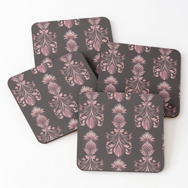 Item preview, Copy of Luxury Gold Blue Art Deco Pineapple Pattern On Black designed and sold by artsandsoul.