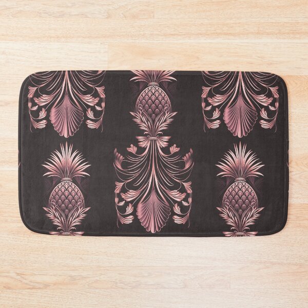 Item preview, Copy of Luxury Gold Blue Art Deco Pineapple Pattern On Black designed and sold by artsandsoul.