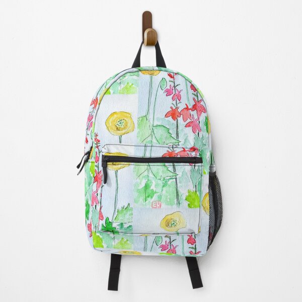 Item preview, Watercolor Floral Welsh Poppy and Cardinal Flower designed and sold by EtegamiJourney.