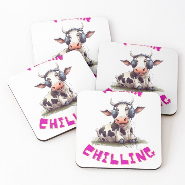 Item preview, vegan Cow Chilling designed and sold by FabrikPrint.