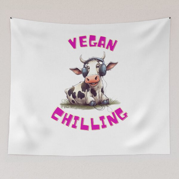 Item preview, vegan Cow Chilling designed and sold by FabrikPrint.