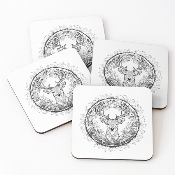 Item preview, Zen Deer Mandala designed and sold by Echo of Weekend.