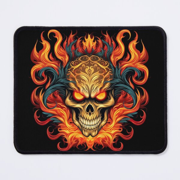 Item preview, Blazing Demon Skull in Flames designed and sold by SADStyleDesigns.