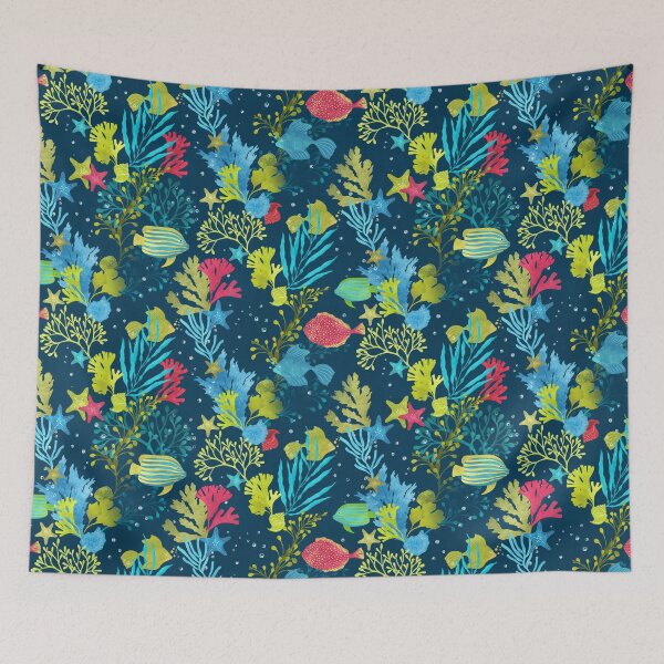 Item preview, Treasury island /indigo/ designed and sold by LavishSeason.