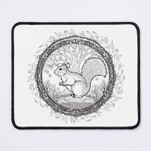 Item preview, Zen Squirrel Mandala designed and sold by Echo of Weekend.
