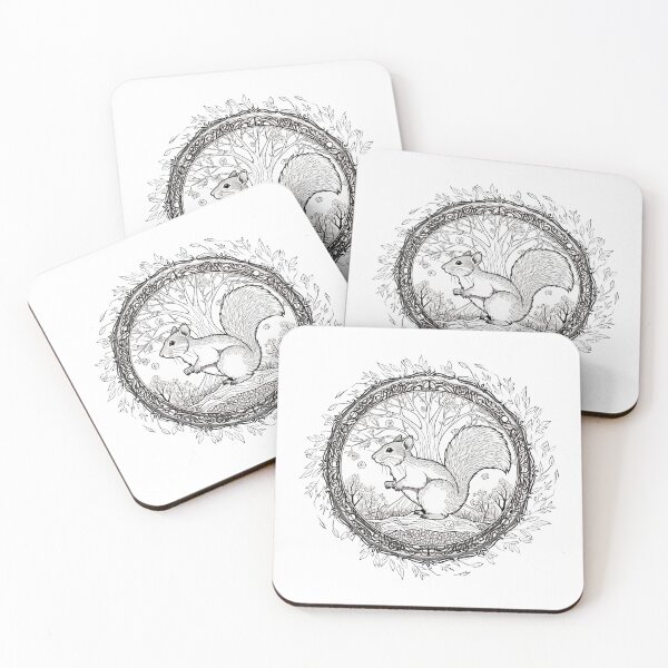 Item preview, Zen Squirrel Mandala designed and sold by Echo of Weekend.