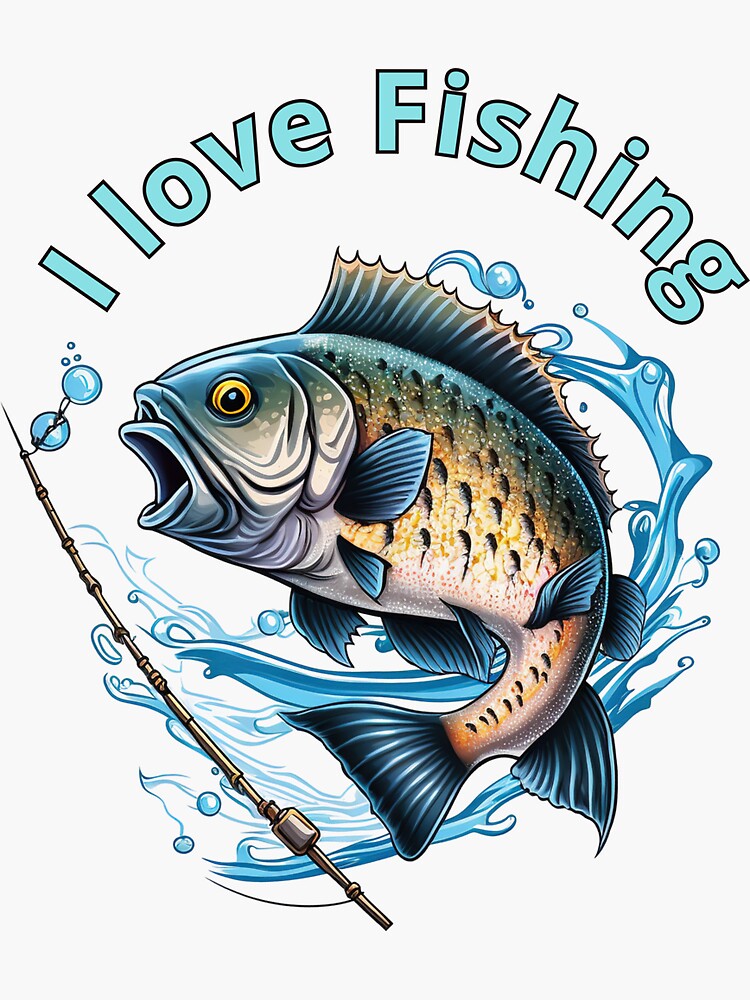 Love To Fishing' Sticker