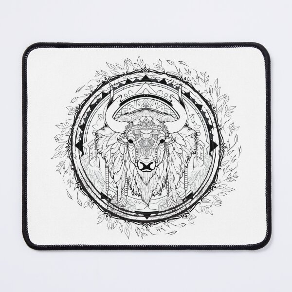 Item preview, Cosmic Bison Mandala designed and sold by Echo of Weekend.