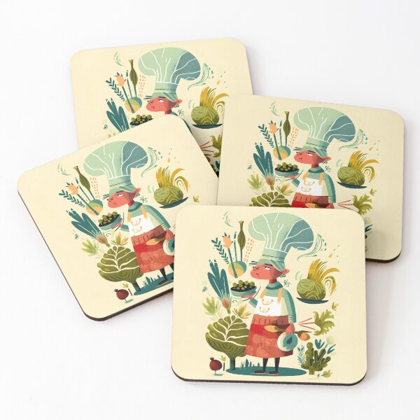Item preview, French Cook with Plants and Veggies designed and sold by UrbanShoreArt.