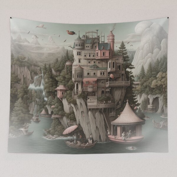 Item preview, "The Suspended Village of the Future: A Technological Haven in the Skies" designed and sold by Anthonny Barlan.